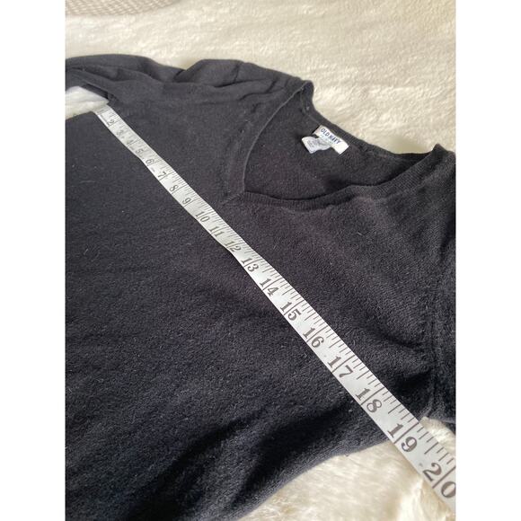 Old Navy Black Jack V-Neck Cotton Blend Knit Stretch Sweater Dress Sz M - Picture 4 of 8